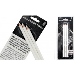 Μολύβι κιμωλίας 1 τεμ Charcoal λευκό medium 0515056