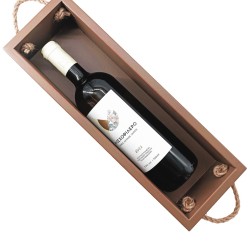 KORRESCRAFT- 236-720-45 Ξύλινη Θήκη Κρασιού με λαβές 37Χ12Χ9εκ