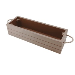 KORRESCRAFT- 236-720-45 Ξύλινη Θήκη Κρασιού με λαβές 37Χ12Χ9εκ