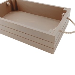 KORRESCRAFT- 236-721-45 Ξύλινη Θήκη Κρασιού με λαβές 37Χ23Χ9εκ