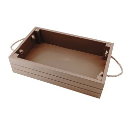 KORRESCRAFT- 236-721-45 Ξύλινη Θήκη Κρασιού με λαβές 37Χ23Χ9εκ