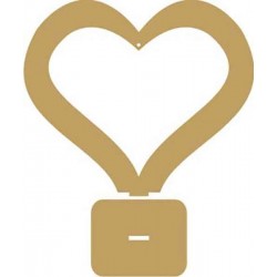 Καρδιά με τρύπα και βάση 24Χ20 MDF 3-04-2420-0145