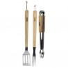 Εργαλεία BBQ σετ3 stainless steel με ξύλινη λαβή JK Home Decor 258060