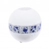 Κηροπήγιο μπάλα κεραμικό λευκό μπλε 12X12 Inart 3-70-507-0218
