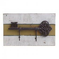 Κρεμάστρα ξύλινη με μεταλλικό κλειδί Inart 3-70-798-0276
