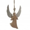 Διακοσμητικό χριστουγεννιάτικο στολίδι κρεμαστό άγγελος ξύλο-μέταλλο inart 2-70-930-0027