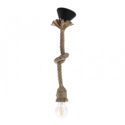 Φωτιστικό οροφής με σχοινί καφέ 8x8x85cm Inart 6-10-584-0005