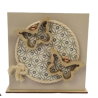 Διακοσμητική πλακέτα με πεταλούδες 15Χ15 σε βάση CHEZ-ART 205-729