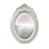 Καθρέφτης αντικέ πλαστικός λευκός επιτραπέζιος 17x25cm Κωδ. 0621250-1