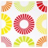 Πιατέλα πορσελάνης τετράγωνη 35 εκ με χρωματιστούς κύκλους S&P \"CITRUS\" 39037