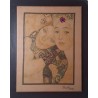 Πίνακας καμβάς 68x84cm KLIMT 2 πρόσωπα με κολλημένα στρας BIZART 158999024