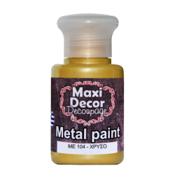 Μεταλλικό ακρυλικό χρώμα MAXI DECOR 60 ml (ΧΡΥΣΟ) ME-104