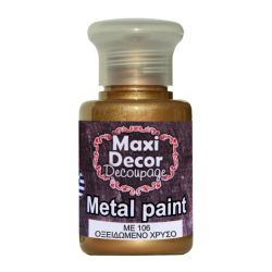 Μεταλλικό ακρυλικό χρώμα MAXI DECOR 60 ml (ΟΞΕΙΔΩΜΕΝΟ ΧΡΥΣΟ) ME-106