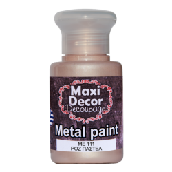 Μεταλλικό ακρυλικό χρώμα MAXI DECOR 60 ml (ΡΟΖ ΠΑΣΤΕΛ) ME-111