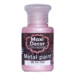 Μεταλλικό ακρυλικό χρώμα MAXI DECOR 60 ml (ΡΟΖ) ME-114