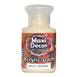 Ακρυλικό χρώμα 60 ml (ΠΟΥΔΡΑΣ) MAXI DECOR MA-011