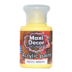 Ακρυλικό χρώμα 60 ml (ΒΑΝΙΛΙΑ) MAXI DECOR MA-013