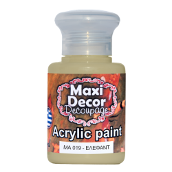 Ακρυλικό χρώμα 60 ml (ΕΛΕΦΑΝΤ) MAXI DECOR MA-019