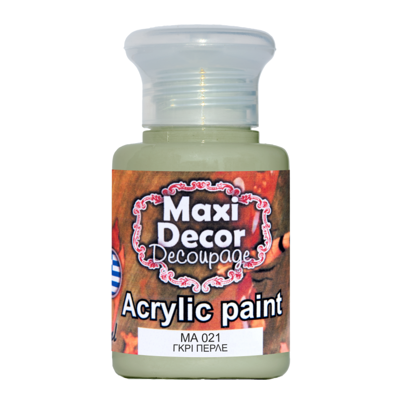 Ακρυλικό χρώμα 60 ml (ΓΚΡΙ ΠΕΡΛΕ) MAXI DECOR MA-021