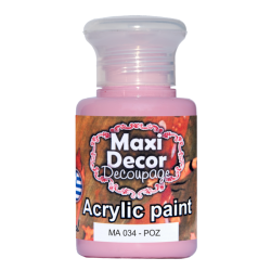 Ακρυλικό χρώμα 60 ml (ΡΟΖ) MAXI DECOR MA-034