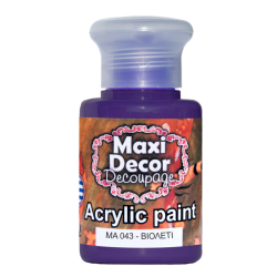 Ακρυλικό χρώμα 60 ml (ΒΙΟΛΕΤΙ) MAXI DECOR MA-043