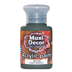 Ακρυλικό χρώμα 60 ml (ΓΡΑΦΙΤΙ ΑΝΟΙΧΤΟ) MAXI DECOR MA-045