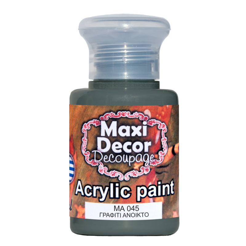Ακρυλικό χρώμα 60 ml (ΓΡΑΦΙΤΙ ΑΝΟΙΧΤΟ) MAXI DECOR MA-045