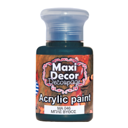 Ακρυλικό χρώμα 60 ml (ΜΠΛΕ ΒΥΘΟΣ) MAXI DECOR MA-046