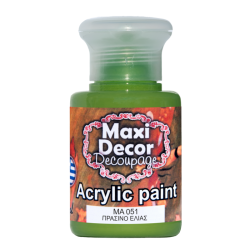 Ακρυλικό χρώμα 60 ml (ΠΡΑΣΙΝΟ ΕΛΙΑΣ) MAXI DECOR MA-051