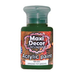 Ακρυλικό χρώμα 60 ml (ΠΡΑΣΙΝΟ ΔΑΣΟΥΣ) MAXI DECOR MA-053