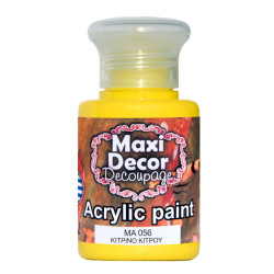 Ακρυλικό χρώμα 60 ml (ΚΙΤΡΙΝΟ ΚΙΤΡΟΥ) MAXI DECOR MA-056