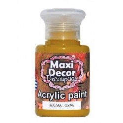 Ακρυλικό χρώμα 60 ml (ΩΧΡΑ) MAXI DECOR MA-058