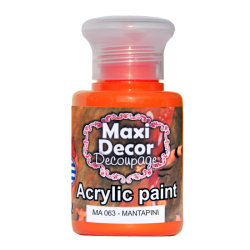 Ακρυλικό χρώμα 60 ml (ΜΑΝΤΑΡΙΝΙ) MAXI DECOR MA-063