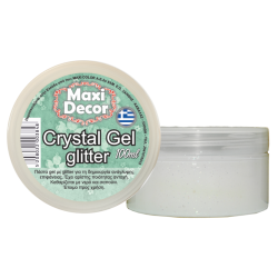 Crystal gel με glitter  100ml MAXI DECOR 