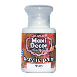 Ακρυλικό χρώμα 60 ml MAXI DECOR MA-LEYKO