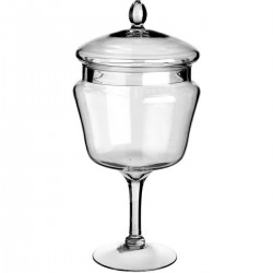 Γυάλα με καπάκι και πόδι 19x41εκ JK Home Decoration 51564