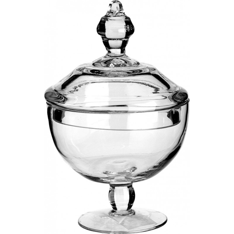 Γυάλα με καπάκι και πόδι 12x19εκ JK Home Decoration 51562