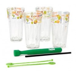 Ποτήρια γυάλινα σετ 4 για mojito 504228