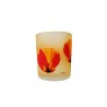 Ποτήρι κρασιού γυάλινο Σετ 6 ματ με πορτοκαλί λουλούδια CERVE 93780
