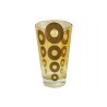 Ποτήρι νερού γυάλινο Σετ 6 κίτρινο με χρυσούς κύκλους CERVE 81230