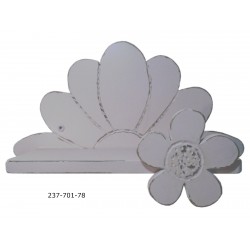 Ραφάκι λουλούδι ξύλινο ροζ 38x12x23εκ 237701-78
