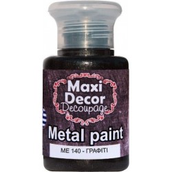 Μεταλλικό ακρυλικό χρώμα MAXI DECOR 60 ml (ΓΡΑΦΙΤΙ) ME-140