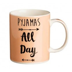 Κούπα P&K με μηνύματα “Pyjamas all day” πορσελάνη 380ml ΙΟΝΙΑ 8020225