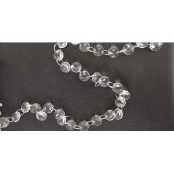 Τρέσσα κρυσταλλάκι εξάγωνο με κρίκο Φ 1,5 εκ Χ 1 μέτρο κωδ. 77090213