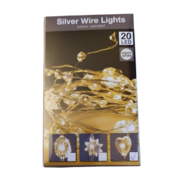 20 Λαμπάκια led καρδούλα διάφανο  μπαταρίας θερμό φως -  JK Home Decoration 306514Α