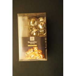 10 Λαμπάκια led μπάλα ασημί μπαταρίας θερμό φως JK Home Decor 372984