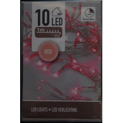 10 Λαμπάκια led  μπαταρίας κόκκινο φως -  JK Home Decoration 599817-1