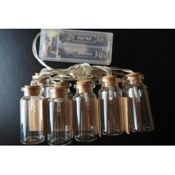 10 Λαμπάκια led μπαταρίας σε μπουκαλάκι θερμό φως - JK Home Decoration 646997
