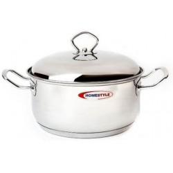Χύτρα Νο 24 Inox 5,5 λίτρων με λεπτή λαβή Home Style 0242412-6