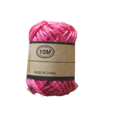 Κορδόνι μαλλί ροζ δίκλωνο 10μέτρα 82343-8